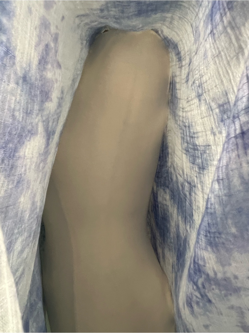 J. Jill Poncho Women’s One Size Blue White Cloud Tie-Dye Lightweight Coverup Top - Picture 9 of 15